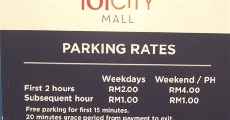 parking rate ioi city mall